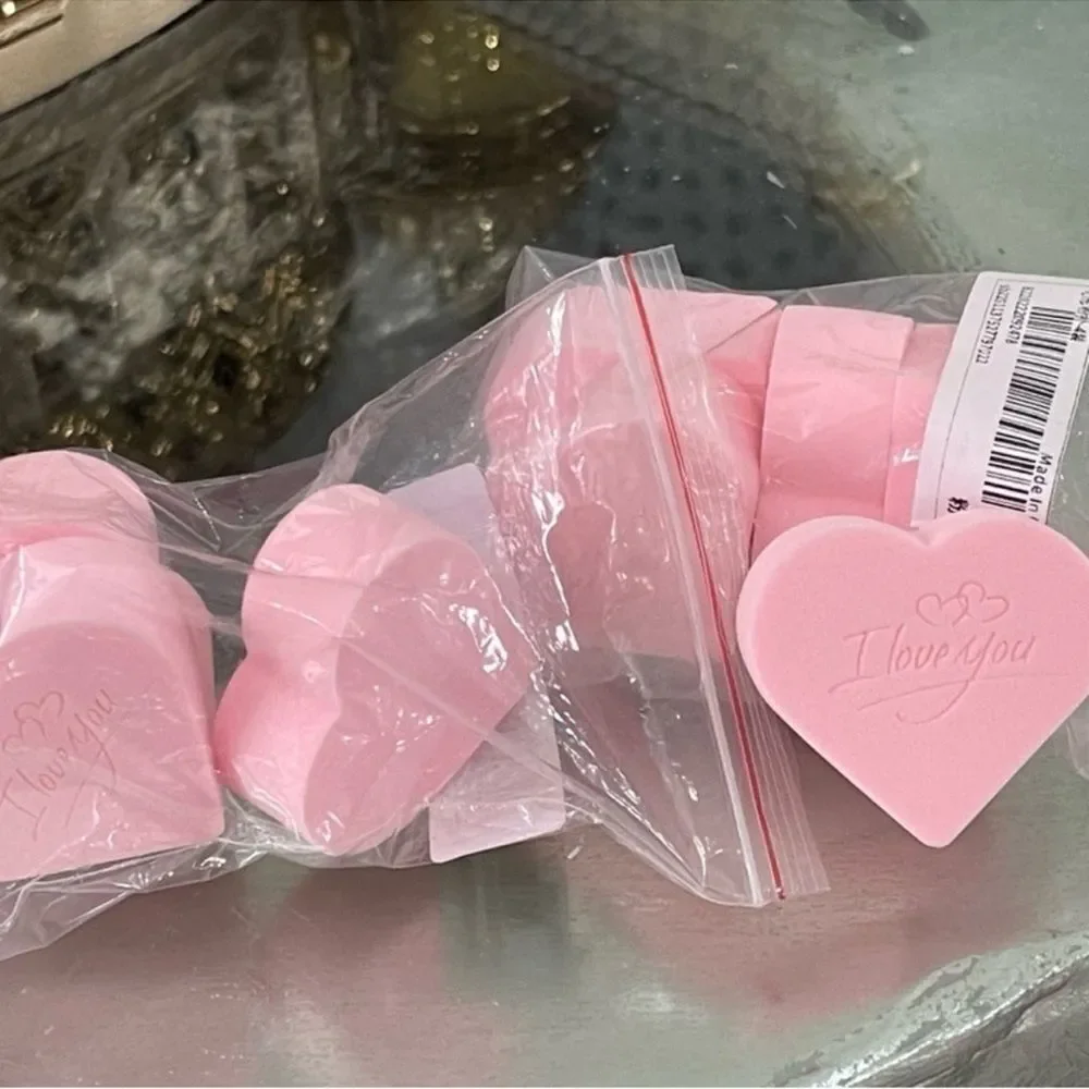 8pcs Valentine's Day Heart Shaped Makeup Sponge